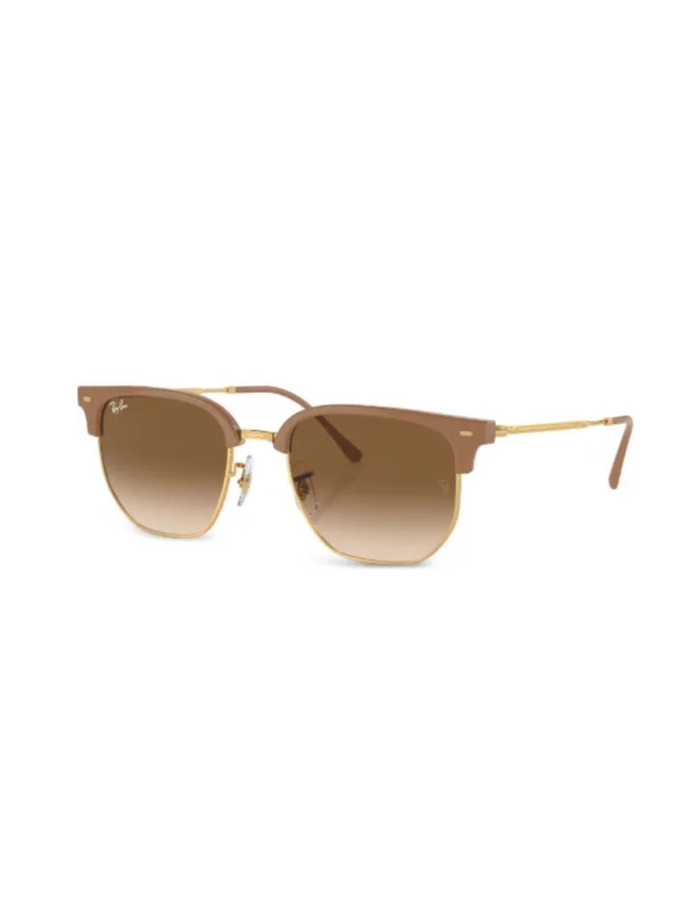 Ray-Ban Men's Clubmaster Sunglasses in Brown and Gold